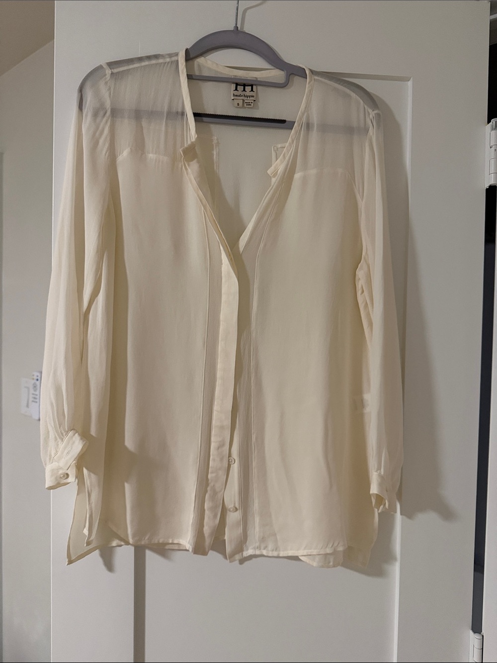 Haute Hippie Cream Blouse S